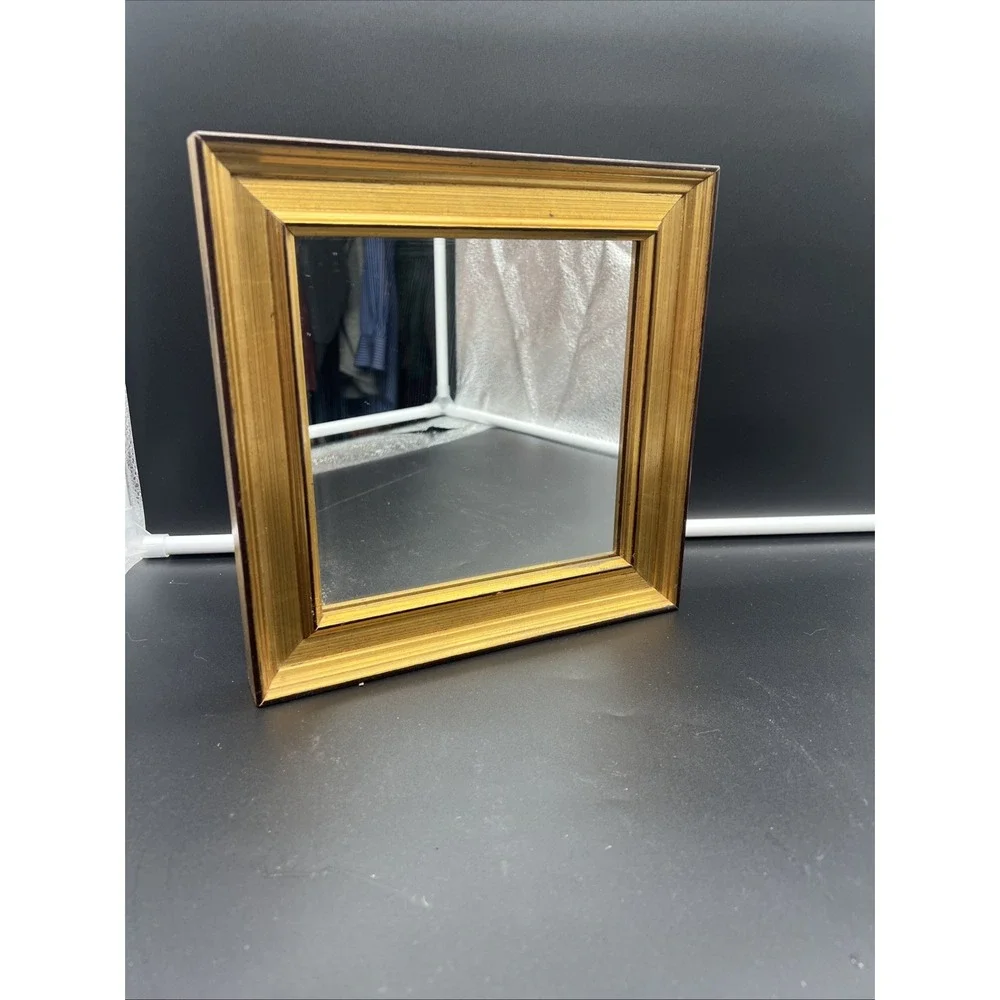Square Frame Decorative Wall Gold Mirror 10